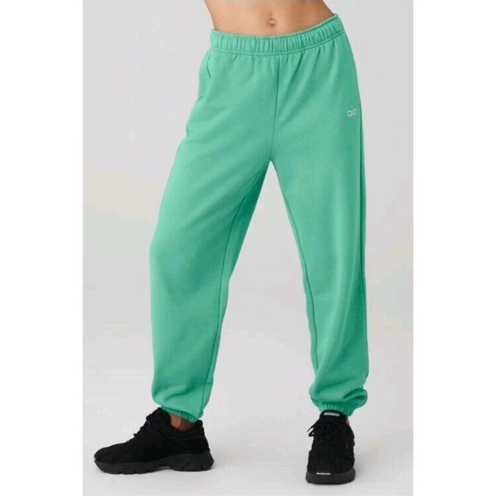 Alo Yoga Accolade UNISEX OVERSIZED Lettuce High Waist Joggers Atheleisure - Picture 4 of 9